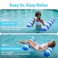 thumbnail image 4 of Flotadores tipo hamaca para piscina, tipo Sloosh Strip, 4 paquetes para adultos, 4 of 8