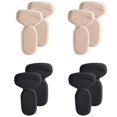 thumbnail image 2 of Heel Grips for Loose Shoes – Anti-Slip Heel Liners with Adhesive Backing, Contoured T-Shape Design & Dual-Tone Beige/Black, for Sneakers Loafers Pumps Boots (Mix-4pair), 2 of 6