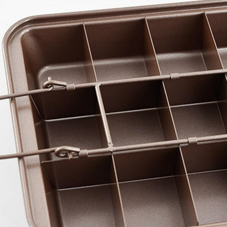  SUJUDE Brownie Pan with Dividers Nonstick Brownie Pans and  Cutters, Make 18 Pre-cut Brownies at Once Perfect Individual Brownie Baking  Pan All Edge: Home & Kitchen