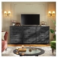 thumbnail image 2 of 55" Long Dresser with 12 Drawers, TV Stand for 60" TV, Bedroom Dressers & Chests, Large Storage Organizer for Living Room, Metal Frame, Wood Top, Black, 2 of 2