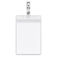 thumbnail image 3 of 10 Pieces Waterproof Plastic Card Holder Transparent Badge Name Pass Card Plastic Tag Pre-punched Sleeve Driver License Cardholder, 3 of 9