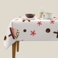 thumbnail image 3 of Wukai Milk Tea Waterproof Tablecloth for Kitchen Dining, Fits Square Tables for 2-4 Seats -54"x54", 3 of 7