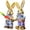 A, variant on Handmade Straw Rabbit Pair, 13.7 Inch Rustic Farmhouse Home Decor, Vintage Style Figurines, A