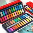 thumbnail image 4 of 18 Color Solid Watercolor Paint Set Portable Iron Box Art Supplies for Kids Hand Painting Outdoor Sketching Watercolor Powder Pigment Kit for Artists Beginners Travel Craft DIY, 4 of 7