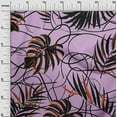 thumbnail image 3 of oneOone Velvet Purple Fabric Abstract Tropical Leaf Sewing Material Print Fabric By The Yard 58 Inch Wide, 3 of 4