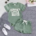 thumbnail image 2 of TOWED22 Toddler Baby Boy Summer Clothes Race Car Print Short Sleeve Tee Elastic Shorts 1T 2T 3T 4T 5T Green,0-3 M, 2 of 8