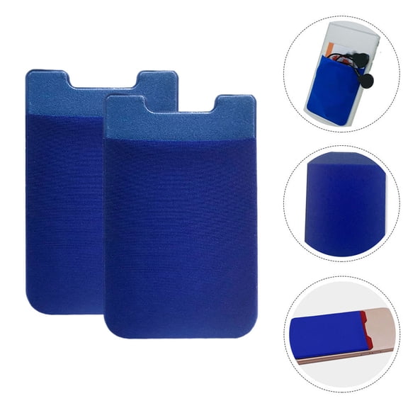 HEANUJJ  Sticky Phone Back Card Holder 2pc Pouch Storage