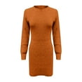 thumbnail image 5 of Prolriy Robes Chandail pour Femmes 2025 Robe Chandail Décontractée Tendance pour Femmes Col Roulé Manches Longues Tricot Extensible Élastique Ajusté Robe Chandail Moulante pour Femmes H TG, 5 of 5