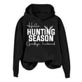 thumbnail image 3 of Women's Casual English Letter Printed Hoodie Girl's Pullover Drawstring Sweatshirt Front Pocket Womens Sweater Zip Womens Hooded Sweatshirts Pullover Sweater Women Zipper Women Casual Tops Hoodie, 3 of 3