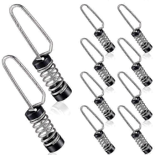 10PCS Fishing Flag Clips Stainless Steel Marine Boat Flag Clips compatible with Halyards Outrigger Lines Antennas Flagpole Rope