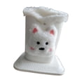 thumbnail image 3 of Soporte para gafas con forro de felpa suave para baño, hogar, oficina y escritorio. Cachorro blanco, 3 of 5