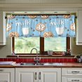 thumbnail image 3 of Yayeee Kitchen Curtains Tier Set of 2 Light Filtering 57"x24" Over Sink Window Panels, Milk and Cookies, 3 of 7