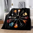 thumbnail image 2 of Manta artística de guitarra eléctrica clásica, manta de franela, manta de felpa para sala de estar, funda de sofá de camas para dormitorio, 2 of 4