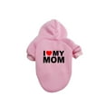 thumbnail image 2 of STGRGFHY Pet's Hoodie Coat Love My Mom Printed Shirts Warm Sweater Outdoor Hooded Sweatshirt Dogs Clothes,dog sweaters for small dogs,dog hoodies,dog sweaters for medium dogs Light pink M, 2 of 7