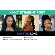 Darling Kinky Straight Wrap Around Ponytail, 26 inch, #1B, Adult, Female