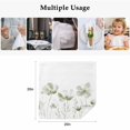 thumbnail image 4 of Sage Green Flowers Cloth Napkins, Watercolor Retro White Floral Leaves Washable and Reusable Dinner Napkins Set of 4, Table Napkin for Kitchen Party Birthday Wedding Hotel Housewarming 20"x20", 4 of 8