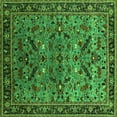 thumbnail image 1 of Ahgly Company Indoor Square Oriental Green Industrial Area Rugs, 4' Square, 1 of 4