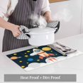 thumbnail image 5 of Cartoon Rocket Colorful Planet Placemats Set of 4,Wipeable Washable Table Mats for Dining Tables, Cute Yellow Star Place Mats for Kitchen Event Party Tabletop Decor, 5 of 9