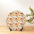 thumbnail image 6 of Bingfone Pumpkins Print Bone China Dinner Decorative Plates,Handmade Ceramic Dinner Plate with Stand for Home Club-6in, 6 of 6