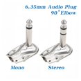 thumbnail image 3 of 5pcs Metal Right Angle 6.35mm Mono/Stereo Jack Plug 90 Degree 2/3Pole 6.35mm Guitar Phone Amplifier Connector, 3 of 7