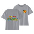 thumbnail image 1 of Gibobby Camisa&nbsp;Moda Camiseta de manga corta con estampado de letras de amor para niños grandes, de cuello redondo, camiseta informal, camiseta con estampado de doble（Gris， 8-9 Años), 1 of 5