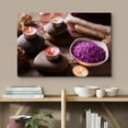 thumbnail image 2 of wall26 Canvas Print Wall Art Purple Bath Salt Massage Yoga Spa Zen Meditation Nature Wilderness Photography Realism Rustic Landscape Colorful Multicolor for Living Room, Bedroom, Office - 16"x24, 2 of 5