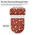 thumbnail image 5 of ZIATUBLE Autumn Thanksgiving Toilet Dust Cover Set Cute Cat Paw Toilet Lid and 2 Piece Tank Cover Sets for Bathroom Pumpkin Round Toilet Lid Cover Set Fall Decoration, 5 of 7