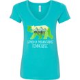 thumbnail image 3 of Inktastic Smoky Mountains, Tennessee Mountains and Bear Shape Women's V-Neck T-Shirt, 3 of 5