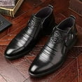 thumbnail image 4 of Mepaouo Classic Leather Boots for Men Modern Business Formal Oxford Shoes Retro Comfy Derby Shoes, 4 of 8