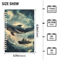 thumbnail image 2 of FORMRS 1-Subject Spiral Notebook 8" x 5" College Ruled 60 Refillable Sheet A5 Hard Cover, 2 Pack, Beige Floating Whale, 2 of 7