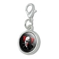 thumbnail image 2 of Scary Clown Face Antiqued Bracelet Pendant Zipper Pull Charm with Lobster Clasp, 2 of 4