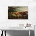thumbnail image 2 of ARTCANVAS Wooded Landscape With Rustic Lovers And Two Cows Canvas Art Print by Thomas Gainsborough - Size: 26" x 18" (1.50" Deep), 2 of 9