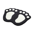thumbnail image 1 of Spring Door Mat Easter Footprint Shaped Tufted Bath Rug Non Slip Washable Absorbent Quick Dry Black for Entryway Bathroom, 1 of 7