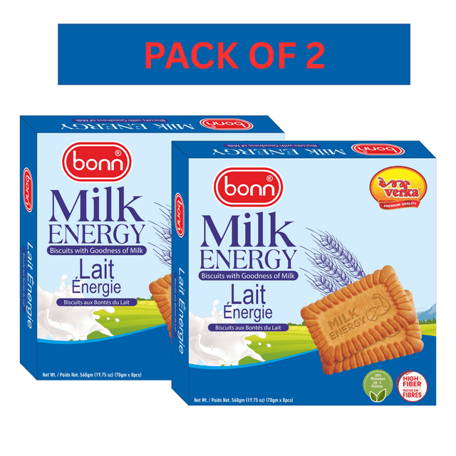 Bonn Milk Energy Biscuits, 560g , Pack of 2