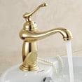 thumbnail image 1 of Grifo para lavabo Colco Mezclador europeo de Latón oro, 1 of 8