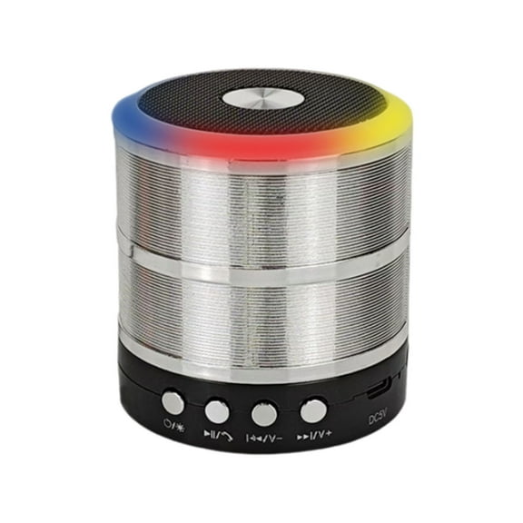 Bluetooth Speakers with Stereo Bass,Portable Speakers Bluetooth Wireless with RGB Lights,BT/Card/USB Drive/FM/AUX Pairing,4H Playtime,Waterproof Speakers for Travel Party Home Theater Outdoor