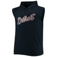 thumbnail image 2 of Men's Navy Detroit Tigers Jersey Muscle Sleeveless Pullover Hoodie, 2 of 3
