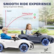 Aosom Kids Ride on Car with Remote Control, 12V 3.1 MPH Electric Car for Kids, Battery Powered Ride-on Toy for 37-60 Months with Music, Lights, Gray