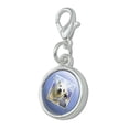 thumbnail image 2 of Polar Pals Selfie Picture Polar Bear Penguin Antiqued Bracelet Pendant Zipper Pull Charm with Lobster Clasp, 2 of 5