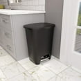 thumbnail image 5 of Kitchen Trash Can 20 Gallon | Large Plastic Waste Bin with Odor Protection of Lid | Hands Free with Step On Foot Pedal and Garbage Bag Rings, 20 Gallon, White, 5 of 10