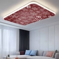 thumbnail image 2 of Red Plaid Snowflake Christmas Fluorescent Light Covers, Xmas Snowflake Magnetic Light Covers for Ceiling Lights, Fluorescent Ceiling Shade Filters for Classroom Bedroom Office 4x2Ft x 2PCS, 2 of 8