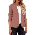 thumbnail image 7 of VISALY Cropped Cardigan Thin Cardigans Lightweight Fall Clothes Fashion Long Sleeve Notch Cardigans Open Front Slim Fit Work Cropped Jackets Coat Brown Jackets Dress Cardigan Comfy Sweaters Pk2 Xl, 7 of 7