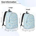 thumbnail image 2 of Rateoe Floral Daisy Pattern Durable Canvas Backpack for Men & Women – Stylish & Lightweight – Adjustable Straps, Multiple Pockets – Fits 15-17 Inch LaptopsSmall, 2 of 5