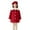 Wine, variant on Girls' Christmas Wool-Blend Coat Peter Pan Collar Quilted Warm Pea Coat Button-up Outerwear Festive Jacket 1-10Y (Not Included Hat)