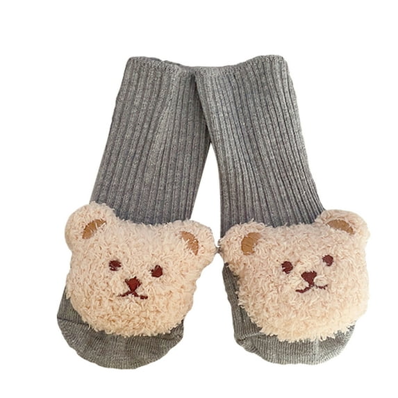 Nituyy Baby Socks Cartoon Bear Long Knitting Spring Fall Anti Slip Socks