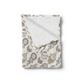 thumbnail image 2 of Feather Soft Flannel Fleece Throw Blanket, Dreamcatchers Gypsy Prehistoric Tribal Print, Cozy Plush for Indoor and Outdoor Use, 50" x 60", Pale Brown Beige, by Ambesonne, 2 of 5