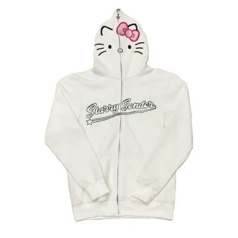 Sanrio Hello Kitty Zip Up Hoodie Women Y2k Clothing Kawaii
