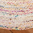 thumbnail image 4 of Safavieh Braided Collection BRD210B Handmade Boho Reversible Cotton Area Rug, 8' x 8' Round, Ivory / Multi, 4 of 5
