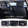 thumbnail image 5 of Coverado Car Seat Covers FullSet, Luxury Leather Front and Back Seat Protectors, Comfortable Auto Interior Cushions Universal Fit for Most Cars, SUVs and Trucks, Black&BlueLine, 5 of 8