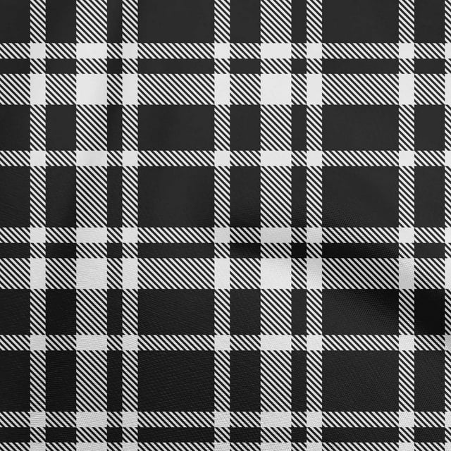 oneOone Velvet Black Fabric Tartan Sewing Material Print Fabric By The Yard 58 Inch Wide